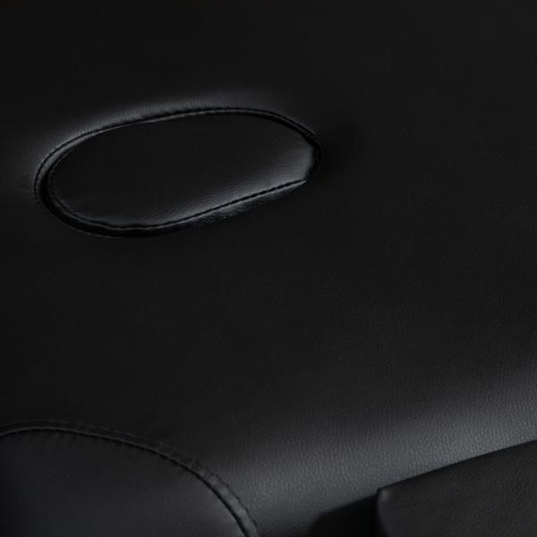 Marquesa de Massagem Dobrável Marquesa com Altura Ajustável 67 - 92cm Desenho Ergonómico Fácil de Transportar 210x81x67 - 92 cm Preto