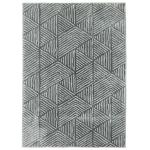 Tapete Sala de Estar 170x120 cm Tapete Lavável na Máquina de Lavar Pelo Curto Estilo Moderno Cinzento Escuro