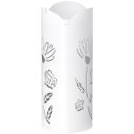 Suporte para Guarda Chuva em Aço com 4 Ganchos Bandeja de Gotejamento Amovível para Entrada ou Escritório Branco 17x17x41 cm