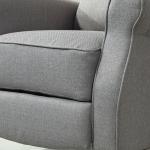 HOMOM Poltrona Reclinável Poltrona Relax com Reclinação Manual até 160° e Apoio para os Pés Retráteis 77x88x102 cm Cinza