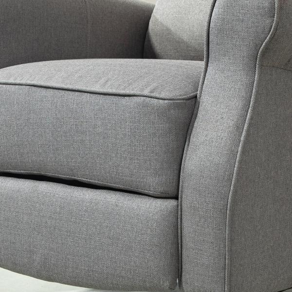 HOMOM Poltrona Reclinável Poltrona Relax com Reclinação Manual até 160° e Apoio para os Pés Retráteis 77x88x102 cm Cinza