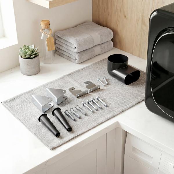 Máquina de Secar Roupa de Exaustão 4 kg 800W Anti - Vincos Esterilização 5 Programas Carga Frontal 48x40x56 cm Preto