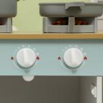 Cozinha de Madeira para Crianças com Sons Lavatório Micro - Ondas Máquina de Gelo e Acessórios 88,6x31,7x90,4 cm Branco