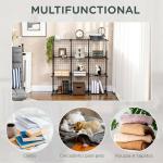 Estante Modular de 9 Cubos em Arame DIY, Organizador Multiusos para Sala, Preta