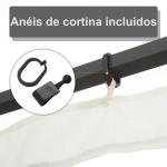 4 painéis laterais 335x207 cm para tenda de jardim com mosquiteira zíperes e anéis preto