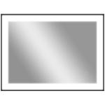 Espelho Casa de Banho com Luz LED 80x60 cm Iluminação Ajustável Função Anti - Embaciamento Função Memória Preto