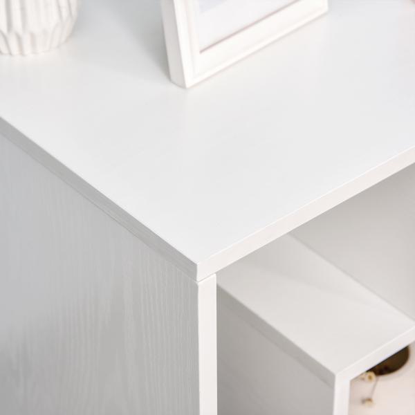 Mesa de Apoio mesa auxiliar para sala e quarto estante para arrumação 45x40x55 cm Branco