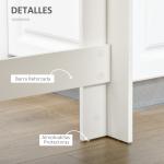 Mesa de Bar Mesa Alta Tipo Bistrô de Cozinha com Prateleiras Estilo Moderno de Melamina para Sala de Jantar Sala de Estar 115x50x102,7cm Branco e Cinza