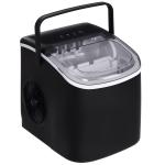 Máquina de Fazer Gelo Silenciosa 12 kg em 24 Horas 9 Cubos em 6 - 12 Minutos Depósito de Água 1,3 L 22,2x29,4x29 cm Preto