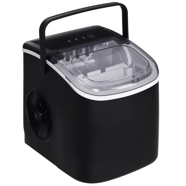 Máquina de Fazer Gelo Silenciosa 12 kg em 24 Horas 9 Cubos em 6 - 12 Minutos Depósito de Água 1,3 L 22,2x29,4x29 cm Preto