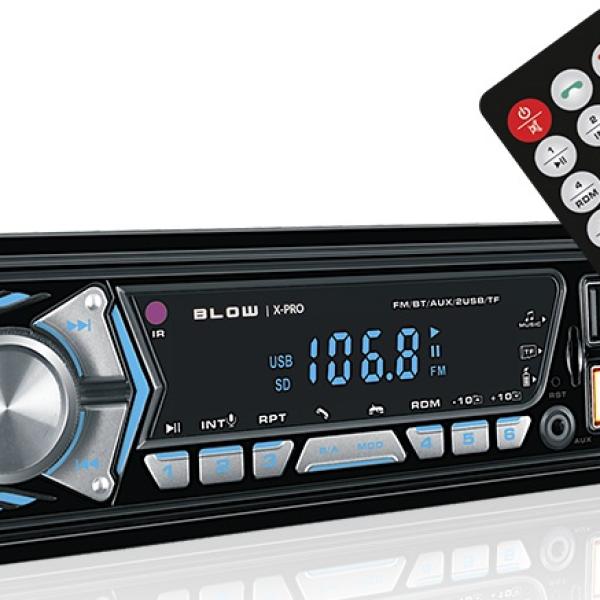 Auto Rádio MP3 4x 25W com FM/BT/SD/USB/AUX - BLOW