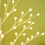 Árvore Sintética Altura 150cm com 120 Luzes LED IP44 Ajustável em 3 Modos Ramos Flexíveis 20x20x150cm Branco