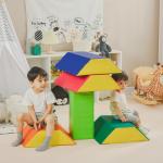 Conjunto de 5 Blocos para Crianças de 18 - 36 Meses Brinquedo de Construção para Aprendizagem Infantil 48x48x48cm Multicor