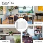 Armário Aparador amplo espaço de Armazenamento para sala de jantar com portas e gavetas 106x35x76cm Branco
