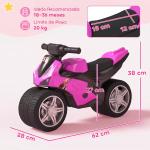 Mota de Equilíbrio Infantil sem Pedais com Música e Rodas Extra Largas para Crianças dos 18 – 36 Meses Rosa