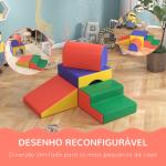 Conjunto de 4 Blocos de Espuma para Crianças Figuras de Construção Brinquedo de Aprendizagem Infantil 150x50x39cm Multicor
