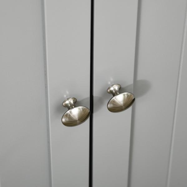 Armário de Cozinha Armário Despensa Cozinha com 2 Portas e 16 Prateleiras Armário Moderno 60x30x104 cm Cinzento