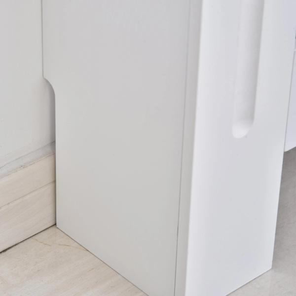 Cobertura Radiador Moderna de MDF com Prateleira Superior para Sala de Estar Dormitório Escritório 112x19x81cm Branco