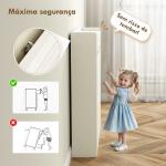 Sapateira Estreita com 4 Portas Sapateira para Entrada com 2 Gavetas para 8 Pares de Sapatos 98x19,2x95,3 cm Branco