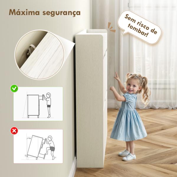 Sapateira Estreita com 4 Portas Sapateira para Entrada com 2 Gavetas para 8 Pares de Sapatos 98x19,2x95,3 cm Branco