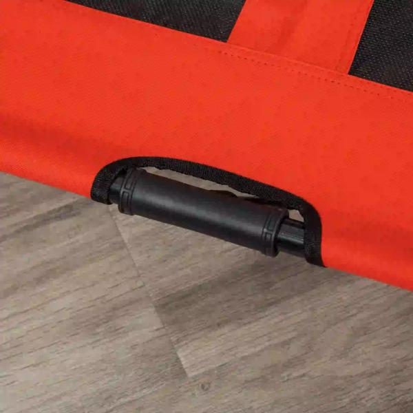 Cama Elevada para Cães Cama de Animais de Estimação com Malha Transpirável e Tecido Oxford para Exterior Interior Ar Livre Jardim Terraço 91,5x76,2x18cm Vermelho