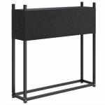 Suporte para Lenha com Cobertura Oxford 600D, Aço Galvanizado, 250 kg, Interior e Exterior, Preto