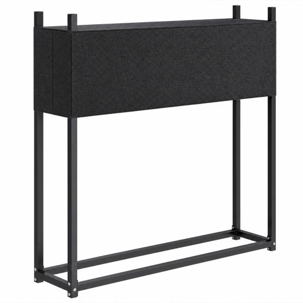 Suporte para Lenha com Cobertura Oxford 600D, Aço Galvanizado, 250 kg, Interior e Exterior, Preto