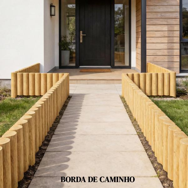 Cerca de Jardim em Madeira Painel Decorativo Resistente e Fácil de Instalar para Pátio Relva Caminho 176x38 cm Madeira