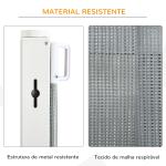 Barreira de Segurança para Cães Extensível Grade Retrátil para Animais de Estimação com Extensão Aço e Tecido de Textilene para Escadas e Portas 5,5 - 115x5,5x82,5cm Cinza