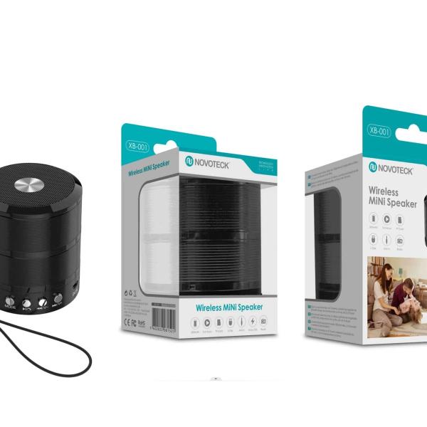 Mini Coluna Bluetooth Negro XB-001