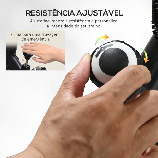 Bicicleta Estática com Volante de Inércia 8 kg Ecrã LCD Guiador e Assento Ajustáveis 103x53x110 - 114 cm Azul