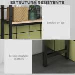 Móvel sobre Sanita com 2 Portas Prateleira Ajustável Prateleira Aberta Estante de Casa de Banho 64x19x178 cm Madeira