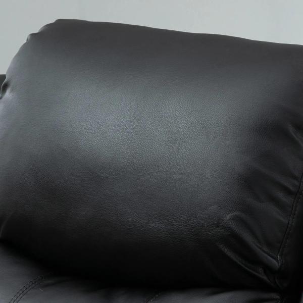 Poltrona Relax Levanta Pessoas com Controle Remoto Reclinação Elétrica de 160° Apoio para os Pés Encosto Estofado em PU e Bolsos Laterais 76x90x105cm Preto