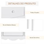 Mesa Consola Elegante Móvel de Entrada com 3 Gavetas 100x32x85cm Branco