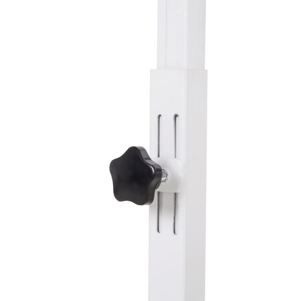 Mesa Auxiliar com Rodas para Sofá e Cama Altura Ajustável e Estrutura de Aço 77x40x76 - 100 cm Nogueira Escura