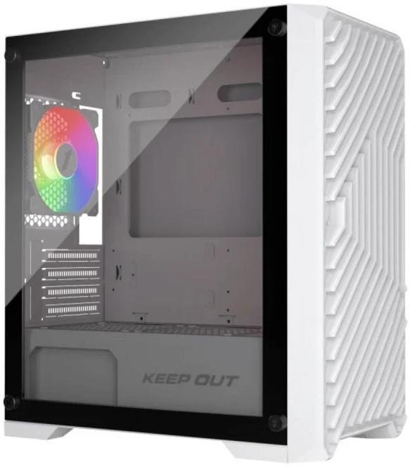 Caixa Micro - ATX ARGB Vidro Temperado (Branco) - KEEP OUT