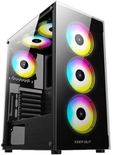 Caixa ATX XC - 210 GLASS (Preto) - KEEP OUT
