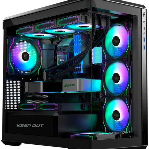 Caixa Micro - ATX XC - 905 PRO+ c/ Fonte de Alimentação (Preto) - KEEP OUT