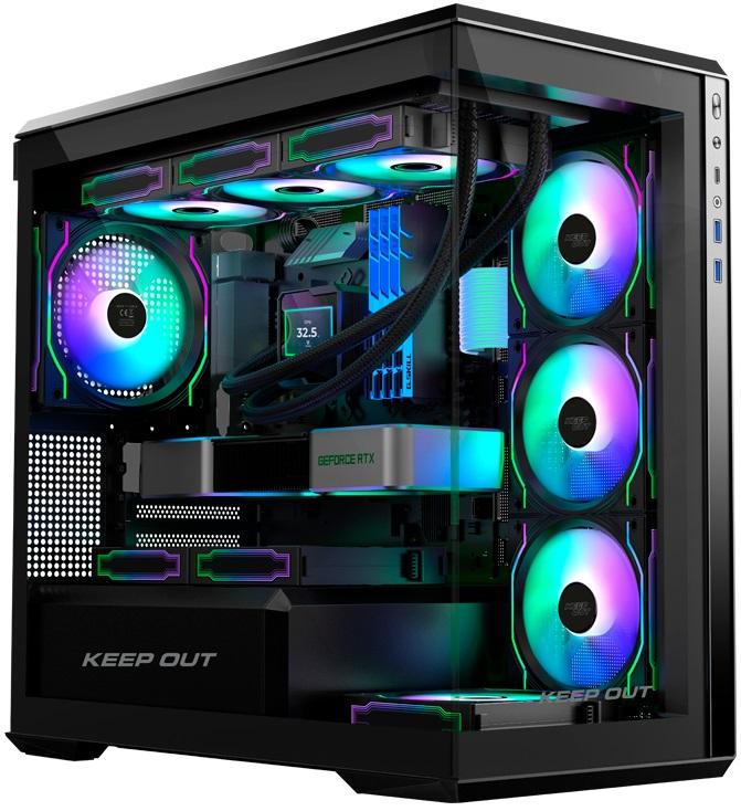 Caixa Micro - ATX XC - 905 PRO+ c/ Fonte de Alimentação (Preto) - KEEP OUT