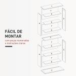 Estante Estreita para CDs e DVDs com 8 Compartimentos Prateleiras Ajustáveis 58x24x126,3 cm Branco