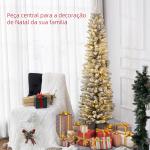 Árvore de Natal 180 cm Árvore de Natal Artificial Nevada com 150 Luzes LED 329 Ramos Verde e Branco