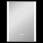 Espelho de Casa de Banho com Luz LED 70x50 cm 3 Cores de Luz Função Antiembaciamento Função de Memória IP44 Prata