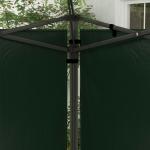 Conjunto de 2 Paredes Laterais para Tendas de 3x3m e 3x6m Paredes Laterais com Janelas Transparentes 293x193cm Verde Escuro