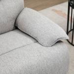 Poltrona Reclinável de Sala de Estar Poltrona Relax Reclinável Manual com Apoio para os Pés 89x98x101 cm Cinza