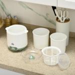 Iogurteira 20W 1,5L Máquina de Iogurte para Fazer Iogurte Grego e Aquecimento a Temperatura Constante PTC 19,5x17,5x21,4 cm Branco