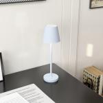 Candeeiro de Mesa com Luzes LED Candeeiro de Mesa Sem Fios Recarregável por USB - C 3 Cores Ø11,2x36,5 cm Branco