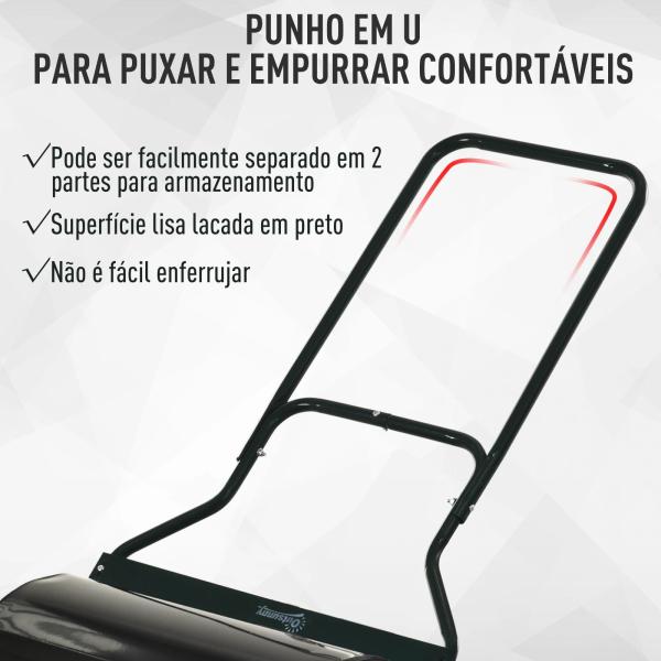 Rolo de jardim 30L de aço preenchido com água ou areia 32x40cm Cabo destacável