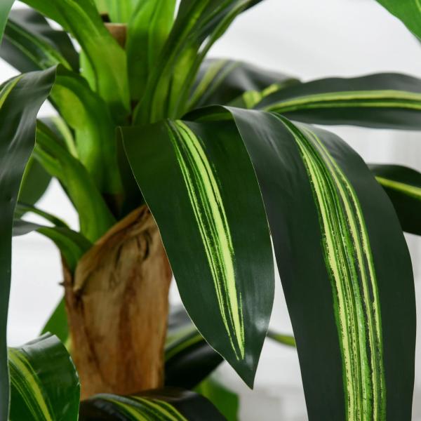 Planta Artificial Decorativa Dracaena com Pote Árvore Sintética 66 Folhas Ø20x160 cm Verde