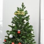 Árvore Artificial de Natal com Base Dobrável 934 Galhos PE e PVC Árvore de Natal Decorativa para Exterior Interior Ø105x210cm Verde