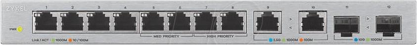 Switch XGS1010 - 12 10/100/1000MB 10G SFP (12 Portas) - ZYXEL